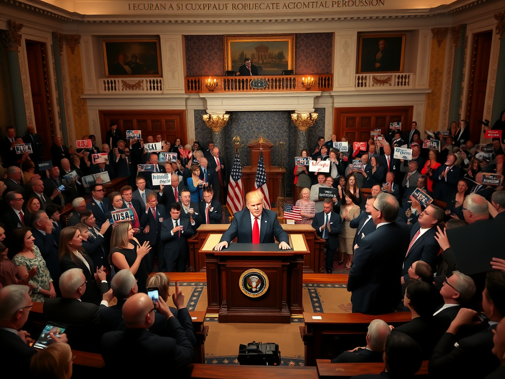 Trump’s Bold Economic Promises and Partisan Divides in Congress Speech