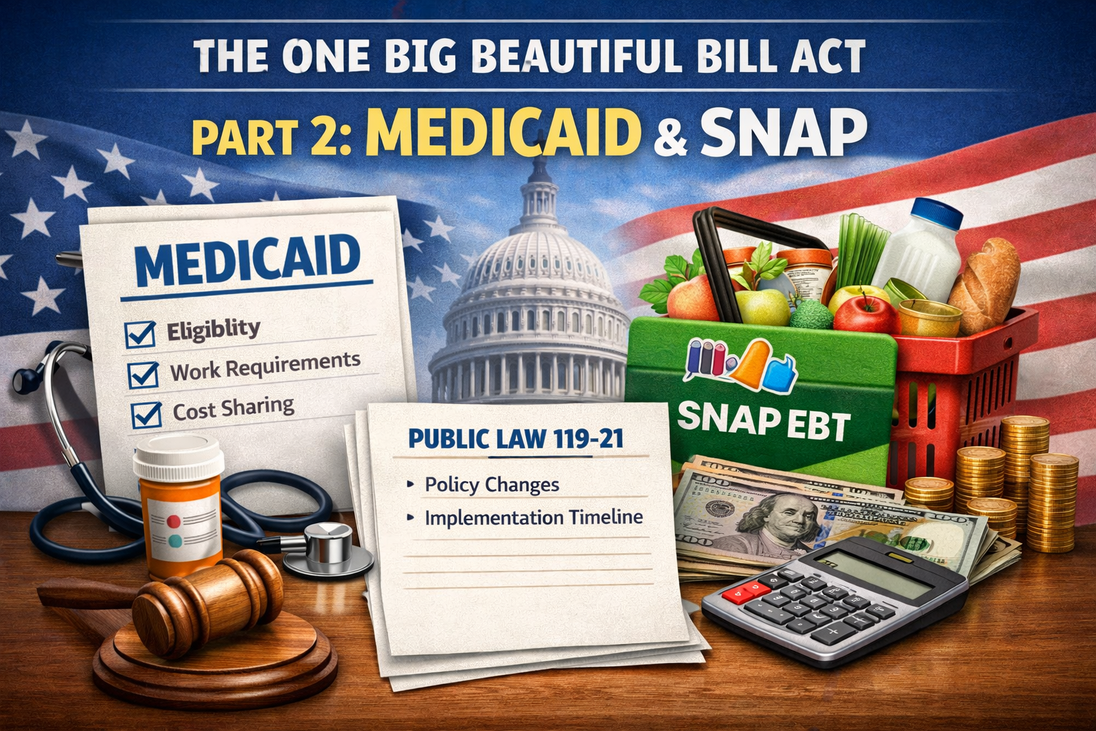 Part 2: Medicaid and SNAP (Statutory Changes and Implementation Timeline) “The One Big Beautiful Bill Act” (Public Law 119-21)